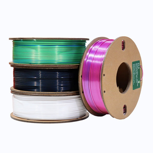 <Limited Stock> Lotactree 4 in 1 Set 250g Filament Whit, Black and Two triple silk color