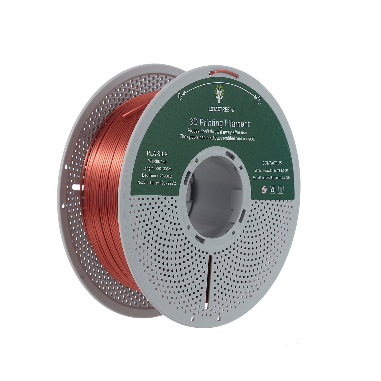PLA Silk Lotactree 3D Red Copper
