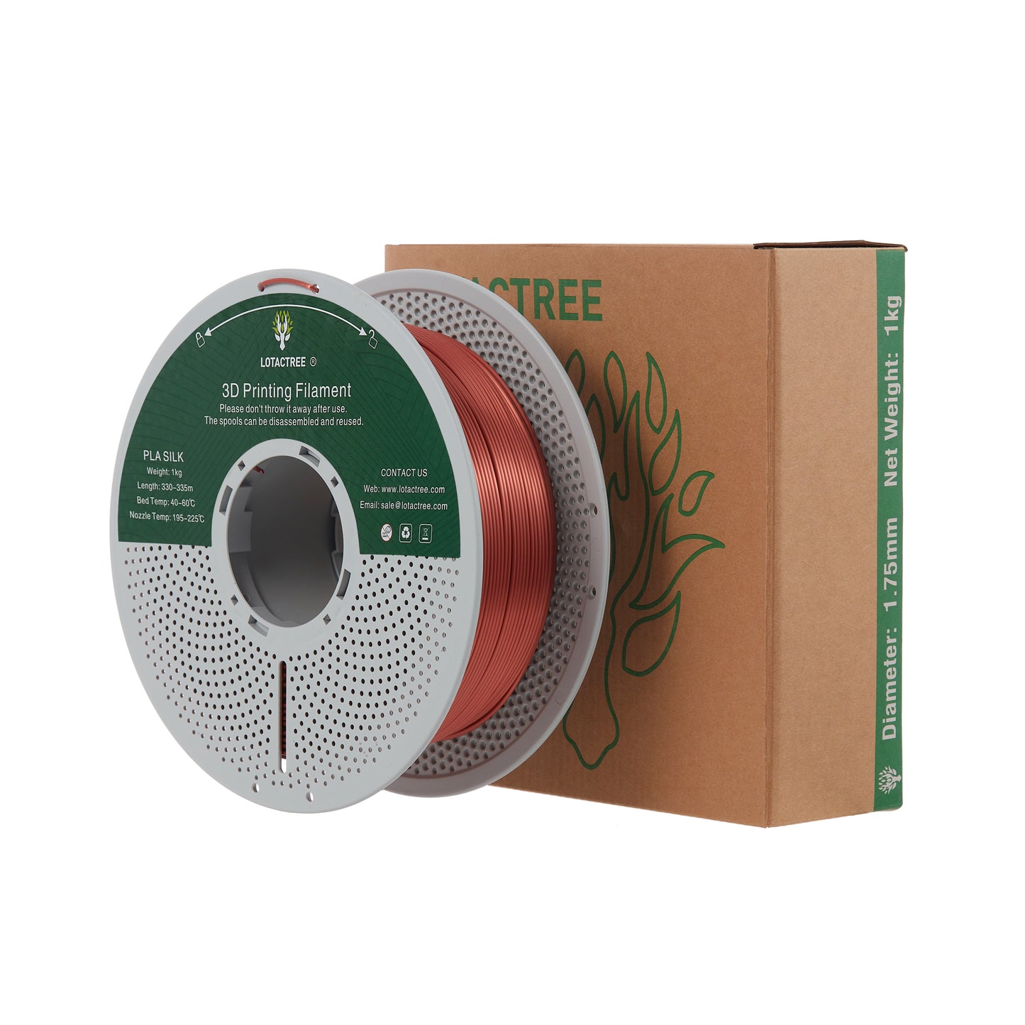 PLA Silk Lotactree 3D Red Copper