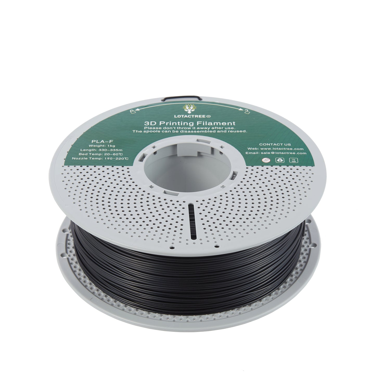 PLA-F 3D Filament Black Lotactree