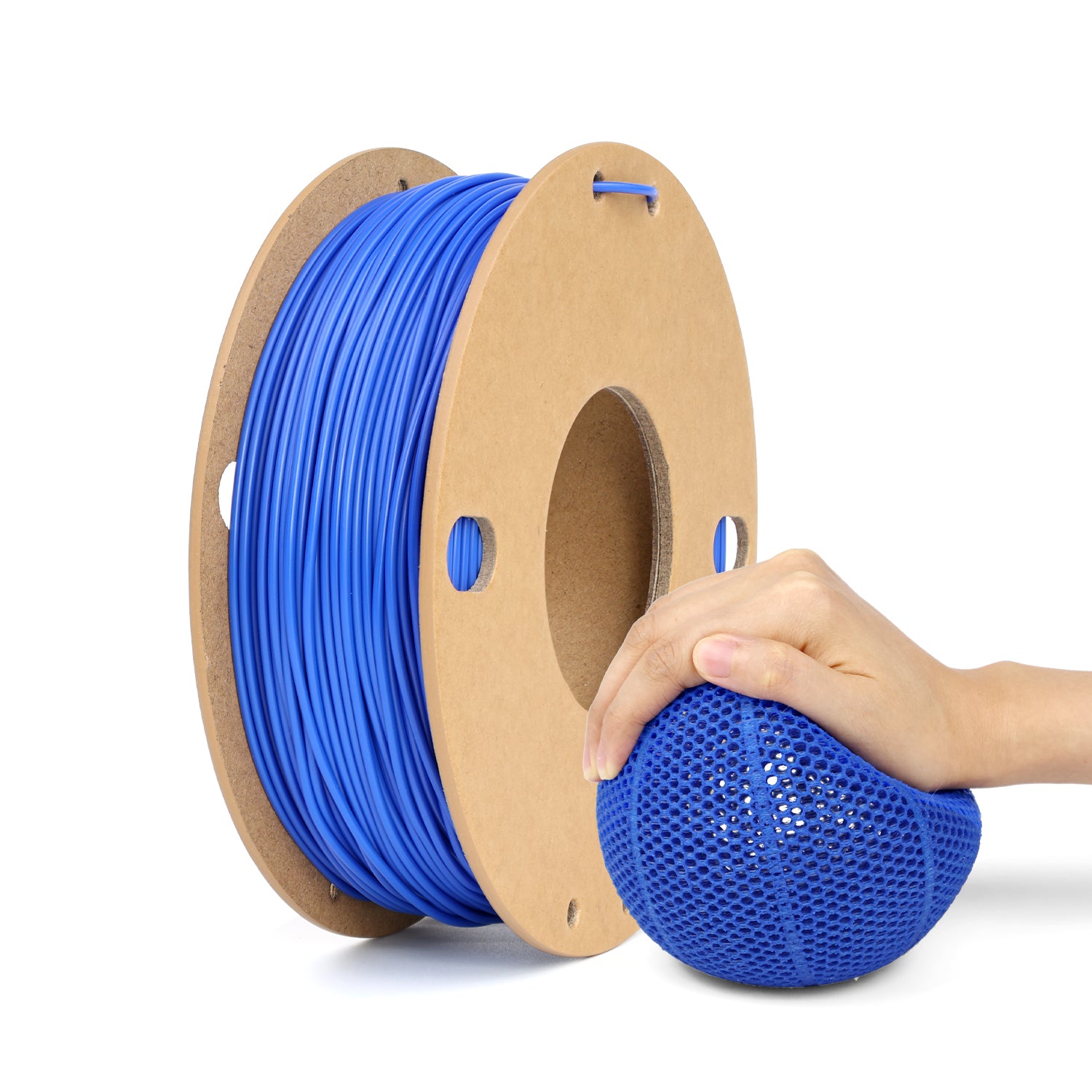 Blue TPU Filament, 95A TPU Filament 1.75mm +/-0.03mm, Rubber-Like Soft 3D Printer Filament