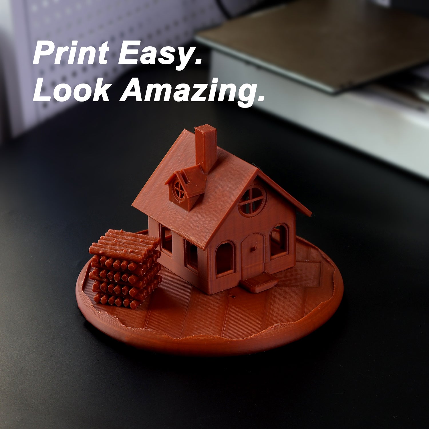 Brown PLA Force Filament, PLA 3D Printer Filament 1.75mm, Neatly Wound PLA Filament 1KG(2.2LBS)