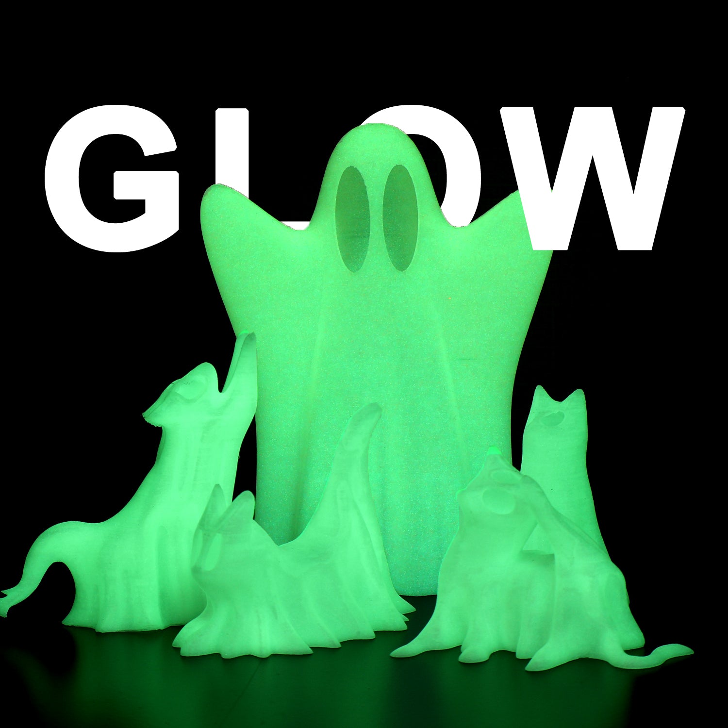 Glow in the Dark Filament PLA Force, Glow Green 3D Printer Filament Glow in Dark, 1.75mm 1KG Spool (2.2 lbs)