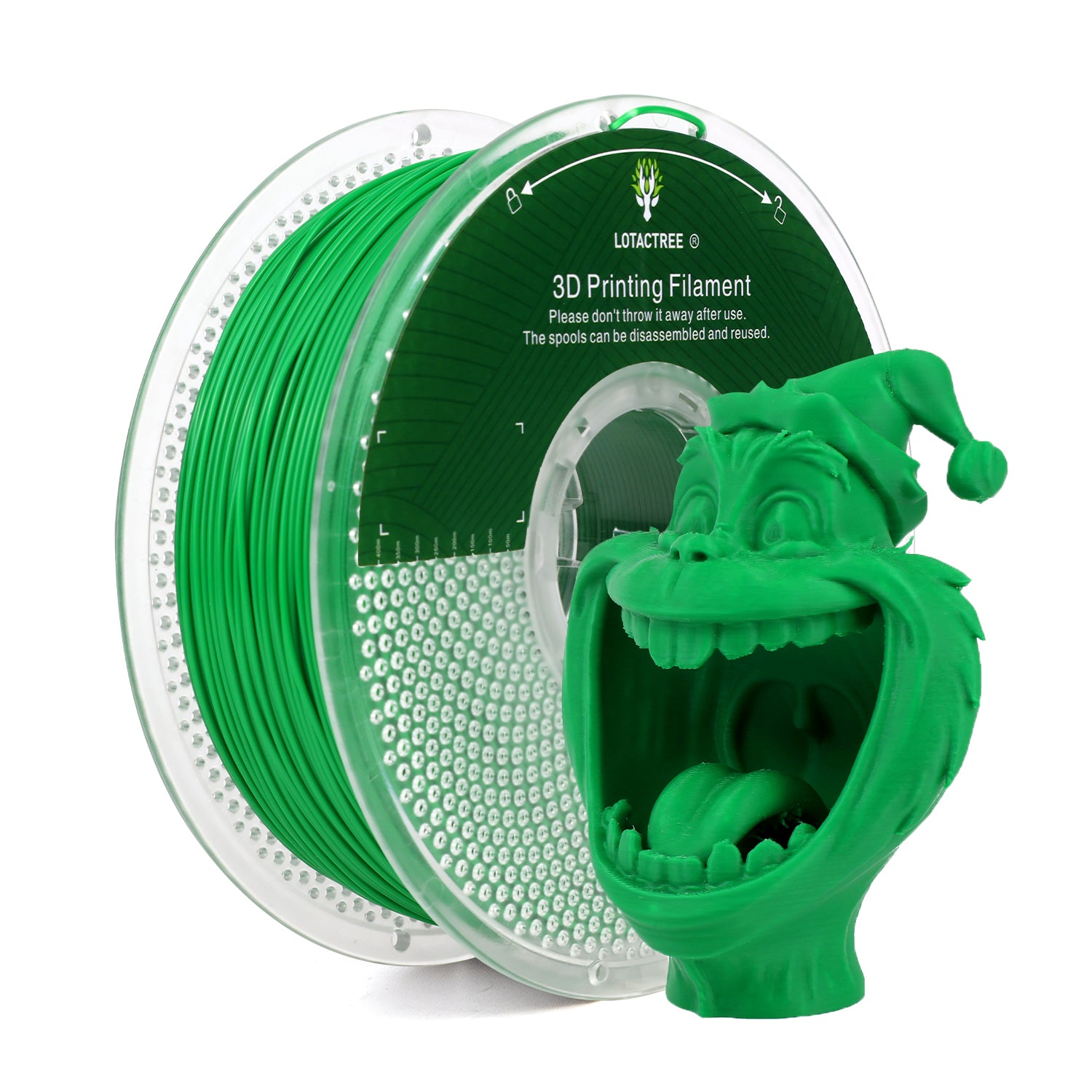 Green PLA Force Filament, 3D Printing Filament 1.75mm, Toughness PLA Filament 1KG(2.2LBS)
