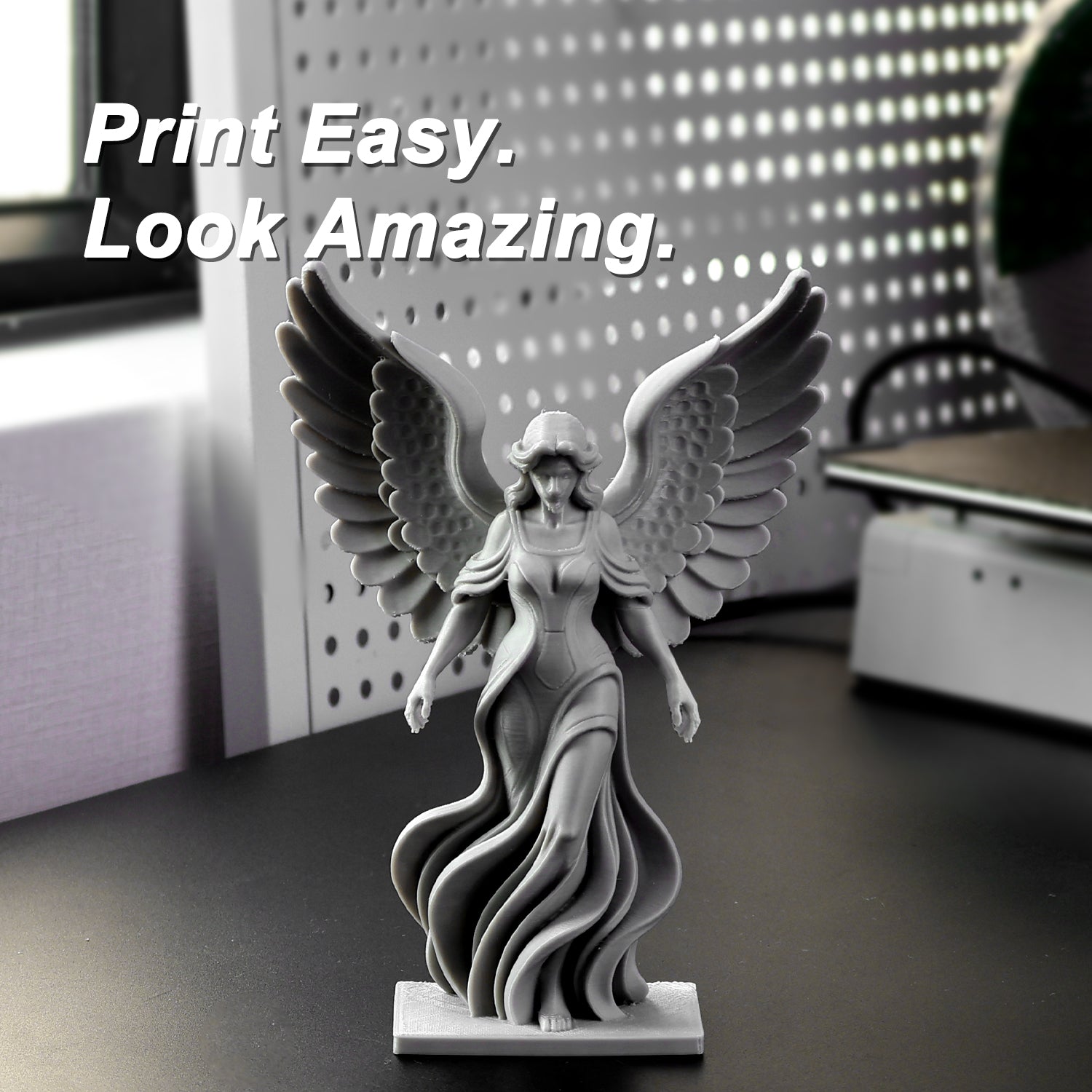 Grey PLA Force Filament, PLA 3D Printer Filament 1.75mm, Neatly Wound PLA Filament 1KG(2.2LBS)
