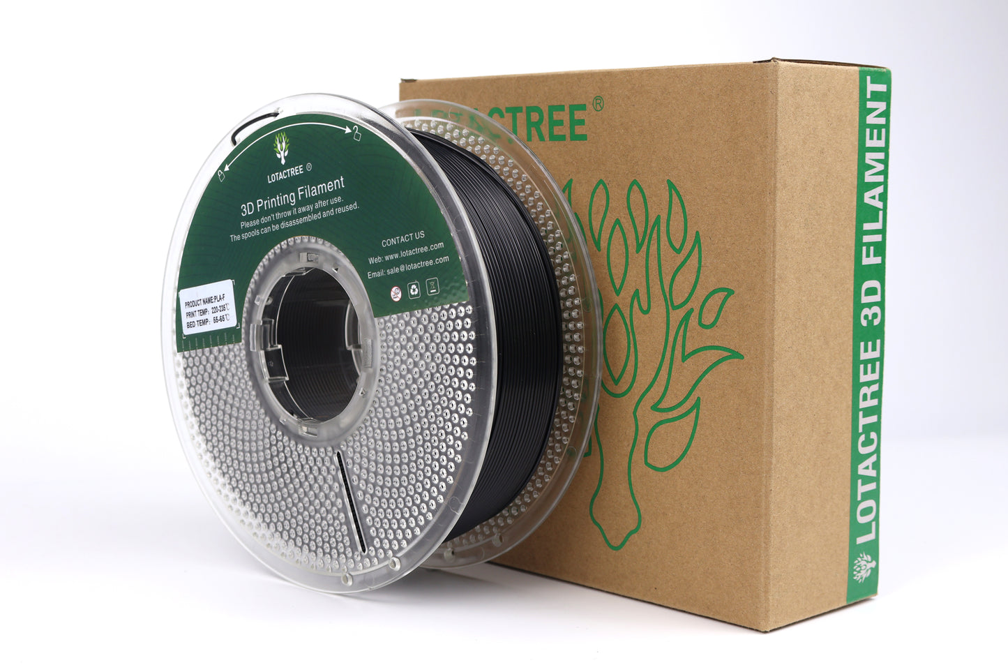 PLA-F 3D Filament Black Lotactree