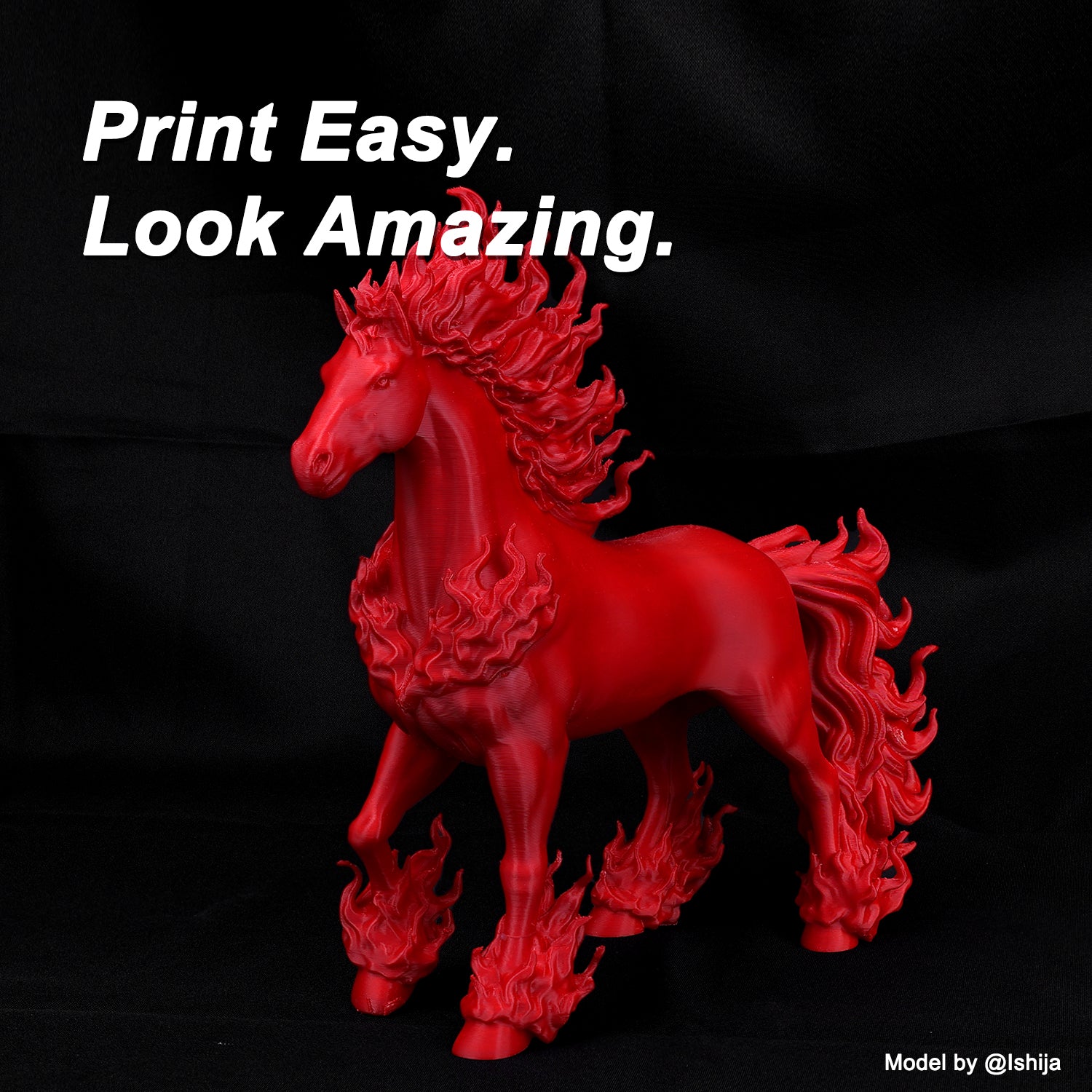 PLA Force Filament Dark Red 1.75mm, Toughened PLA 3D Printer Filament 1KG (2.2lbs)