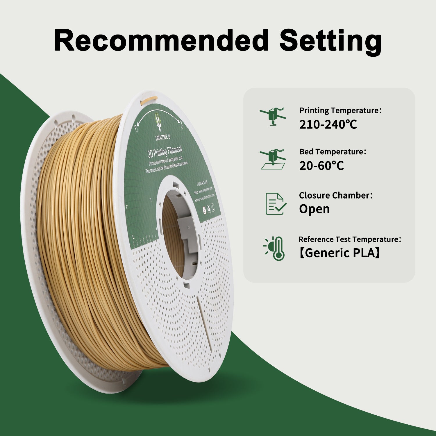 PLA Force Filament Wood, PLA 3D Printer Filament 1.75mm, Toughness PLA Filament 1KG(2.2LBS)
