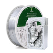 PLA Silk Silver Filament, Metallic Silver PLA Filament 1.75mm, Silky Silver Filament 1KG(2.2lbs)
