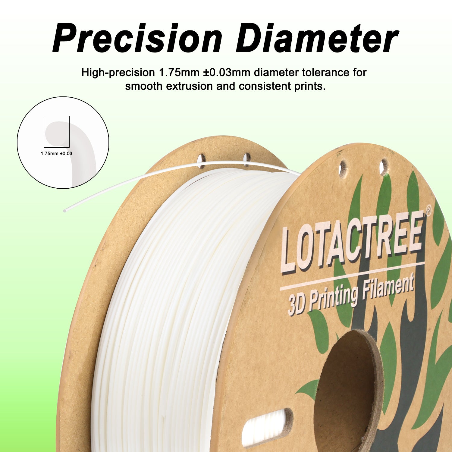 Pearl White PLA Silk Filament, Silk Pearl Filament Silky Surface, 1KG(2.2lbs), Silk White 3D Printer Filament 1.75mm