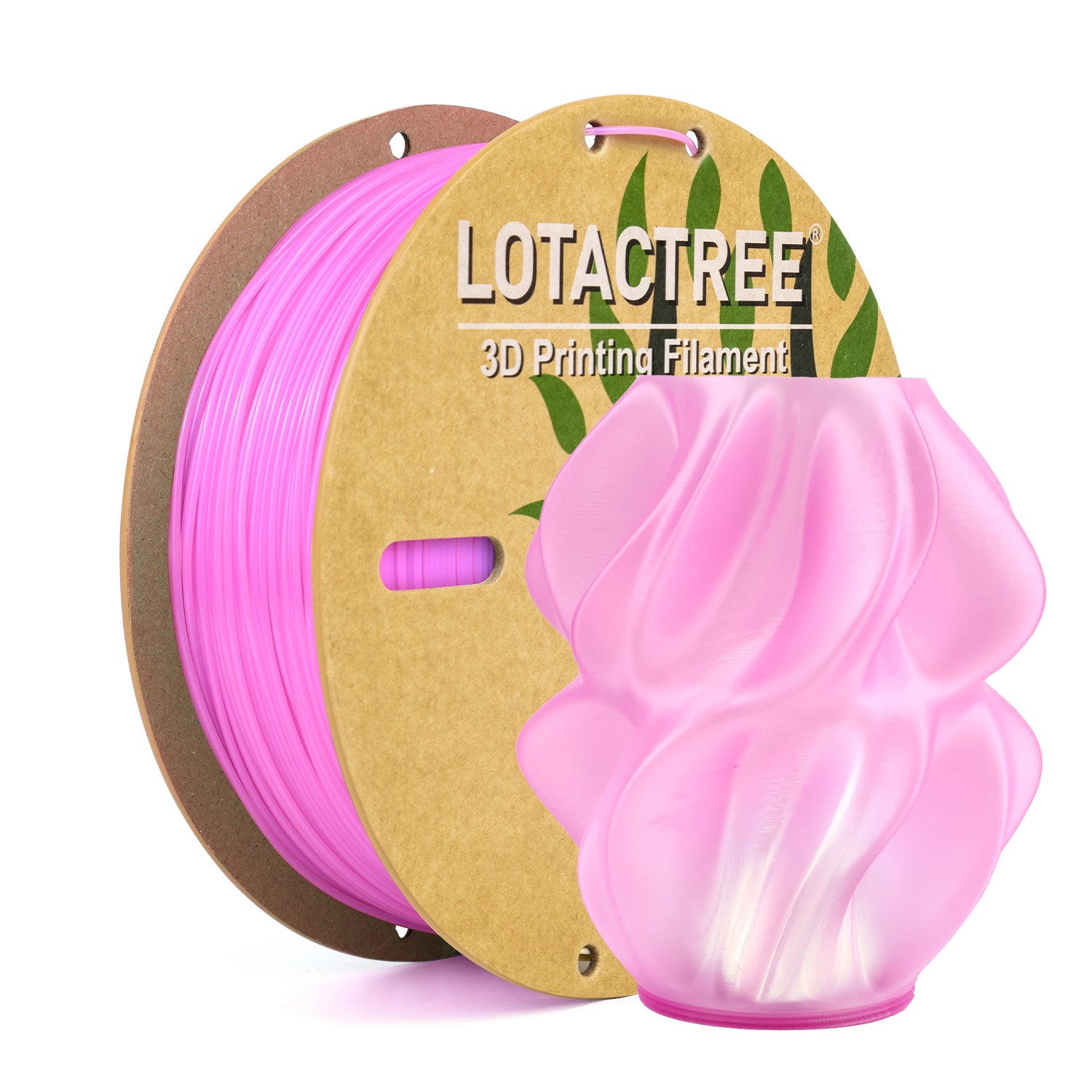 Pink Translucent PLA Filament, 3D Printer Filament 1.75mm, 1KG Spool (2.2 lbs)