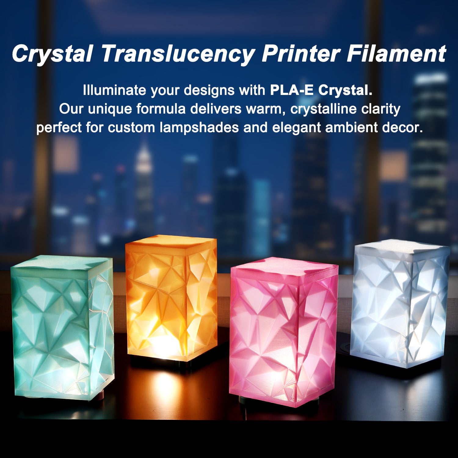 Pink Translucent PLA Filament, 3D Printer Filament 1.75mm, 1KG Spool (2.2 lbs)