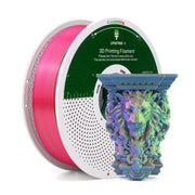 Silk PLA Filament 1.75mm, Triple Colors Pink/Green/Dark Blue, PLA Filament 1kg(2.2lbs)