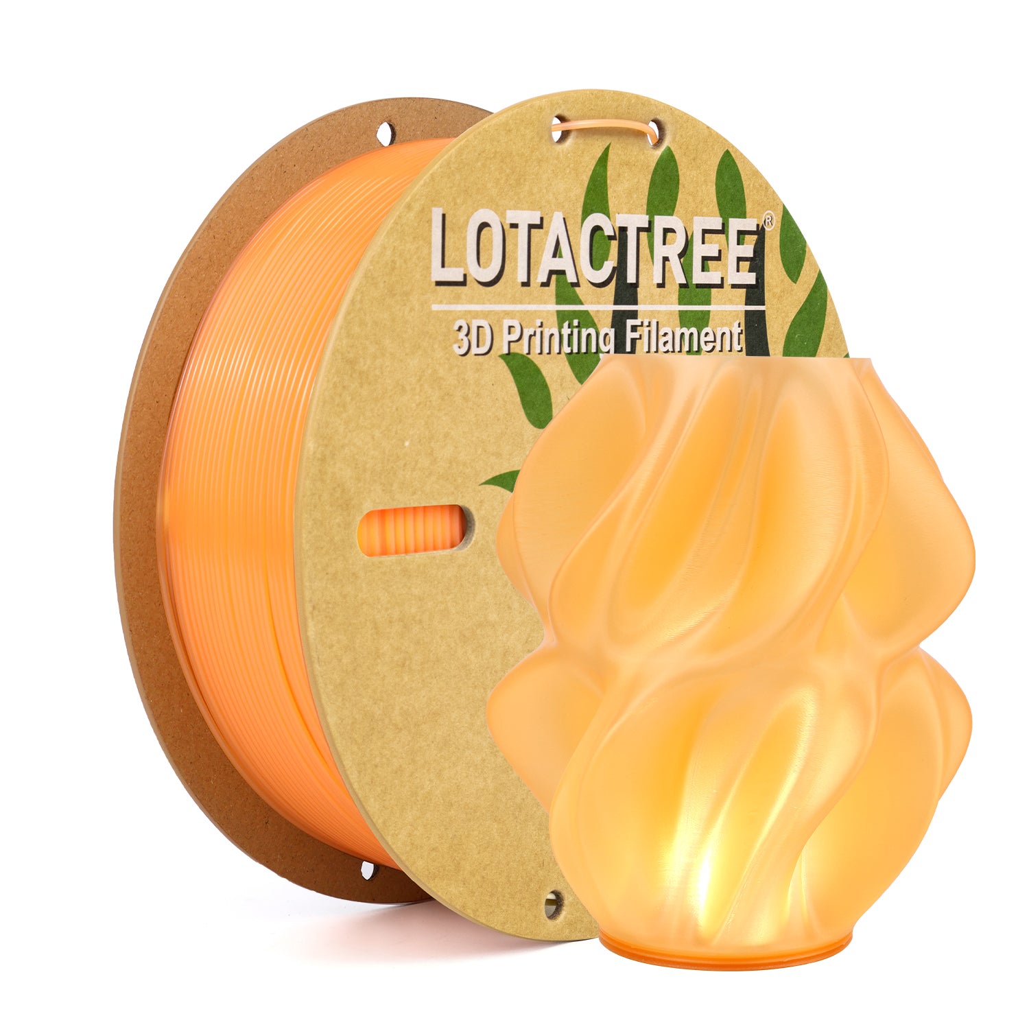 Translucent PLA Filament Orange, 3D Printer Filament 1.75mm, 1KG Spool (2.2 lbs)