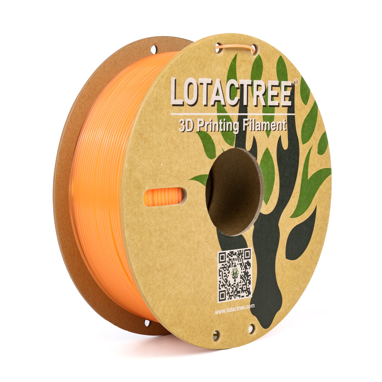 Translucent PLA Filament Orange, 3D Printer Filament 1.75mm, 1KG Spool (2.2 lbs)