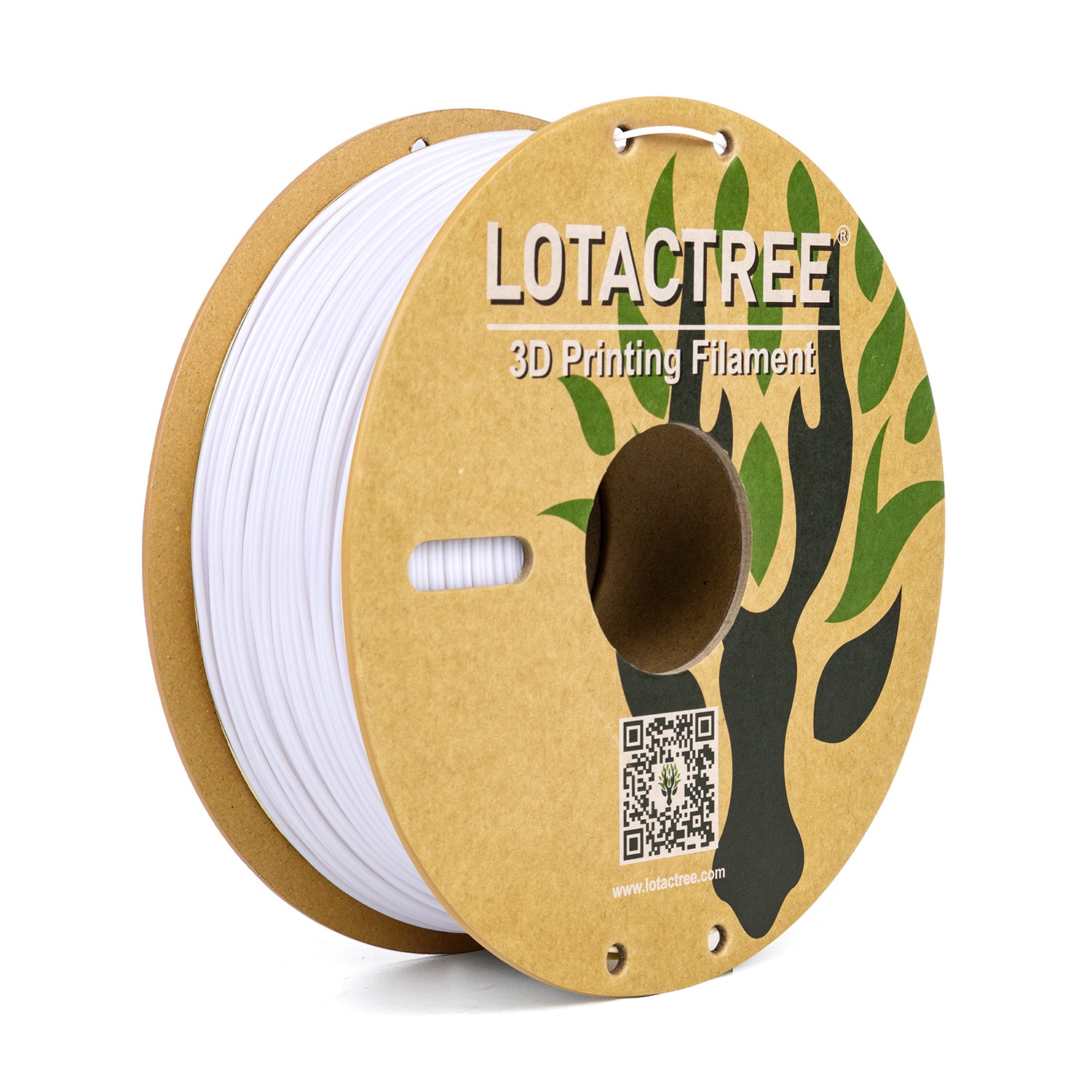 White PLA Force Filament, 3D Printer Filament 1.75mm, PLA Filament White Vacuum Package 1KG(2.2LBS)
