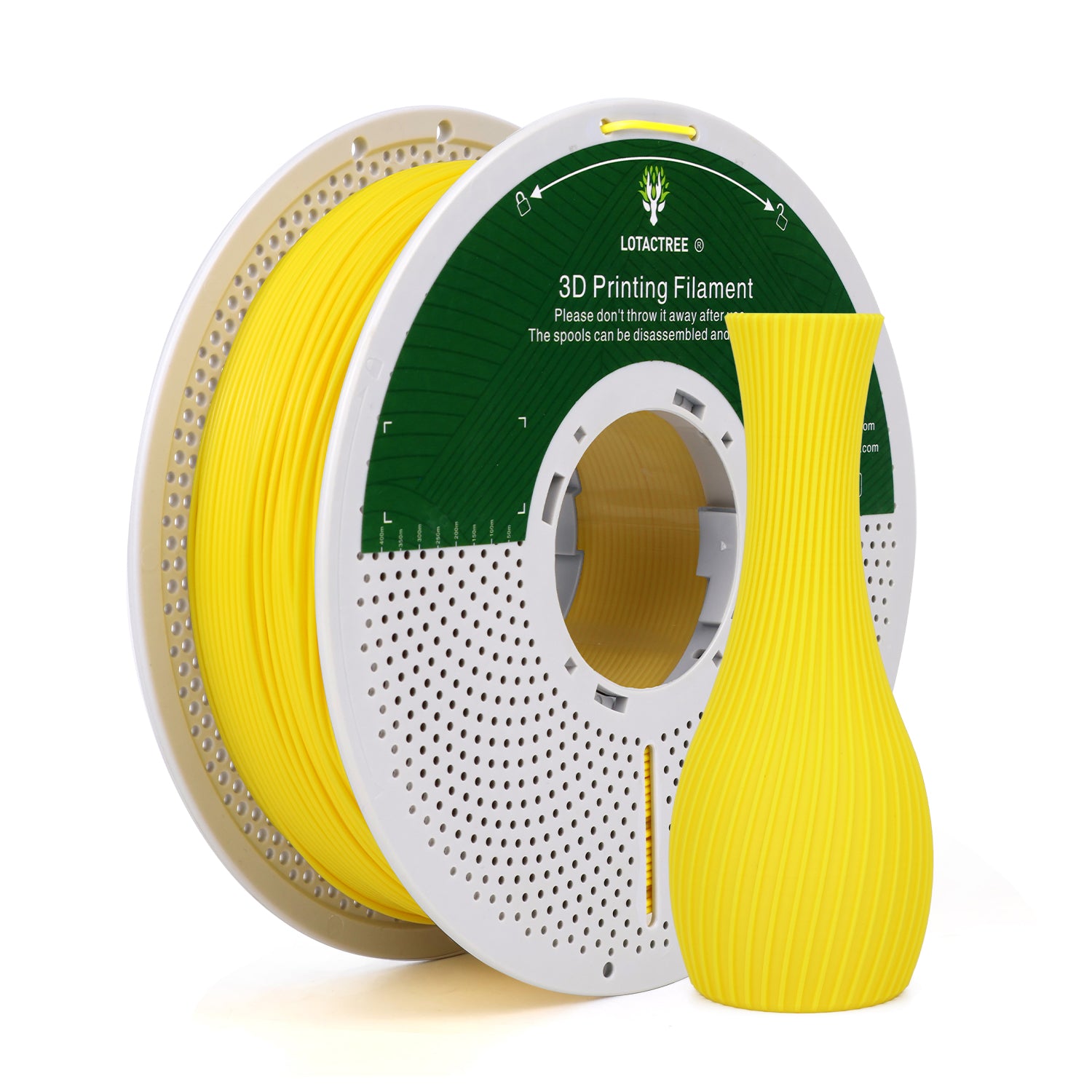 Yellow PLA Force Filament, 3D Printer Filament 1.75mm, Fits Most FDM 3D Printers 1KG(2.2LBS)